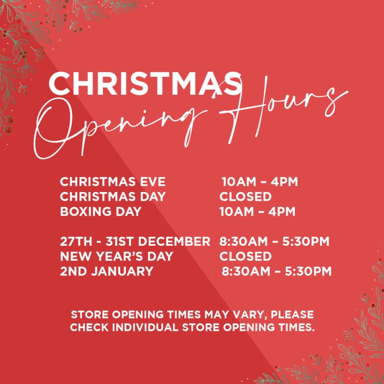 Christmas Opening Times – Cherry Tree shopping Centre